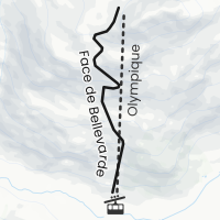 Map of Face de Bellevarde Piste